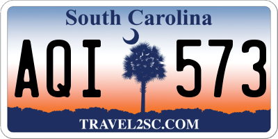 SC license plate AQI573