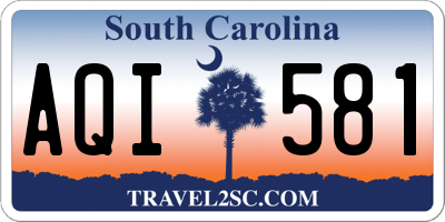 SC license plate AQI581