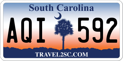 SC license plate AQI592