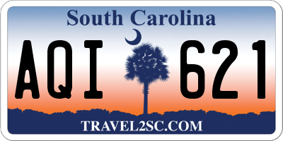 SC license plate AQI621