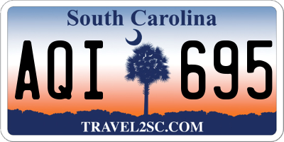 SC license plate AQI695