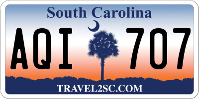 SC license plate AQI707