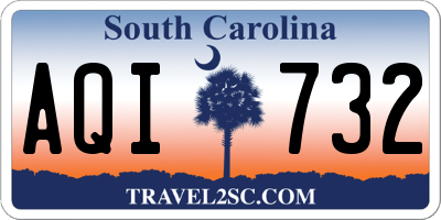 SC license plate AQI732