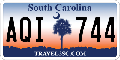 SC license plate AQI744