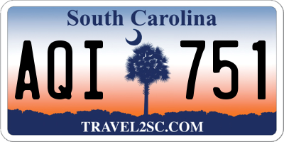 SC license plate AQI751