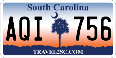 SC license plate AQI756