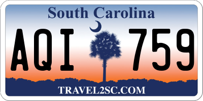 SC license plate AQI759