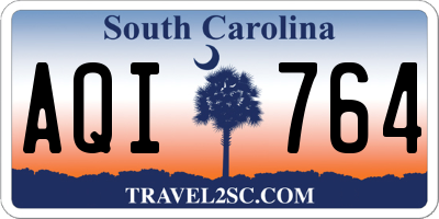 SC license plate AQI764