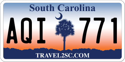 SC license plate AQI771