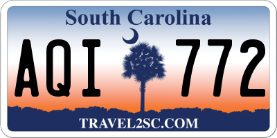 SC license plate AQI772