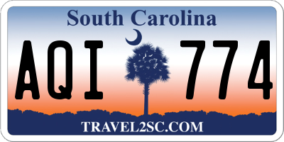 SC license plate AQI774