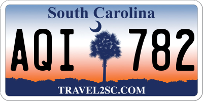 SC license plate AQI782