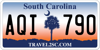 SC license plate AQI790