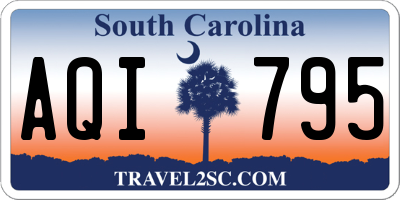 SC license plate AQI795
