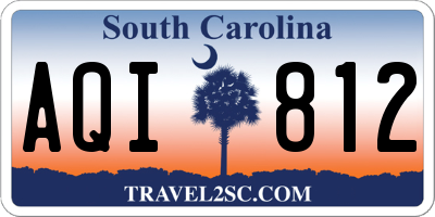 SC license plate AQI812