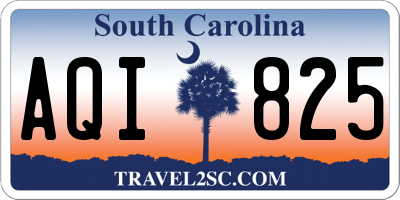 SC license plate AQI825