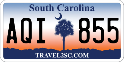 SC license plate AQI855