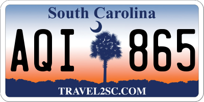 SC license plate AQI865