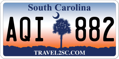 SC license plate AQI882
