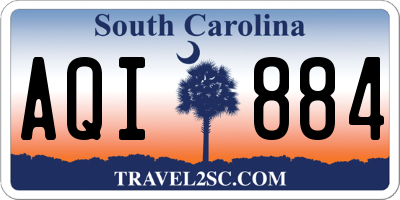 SC license plate AQI884