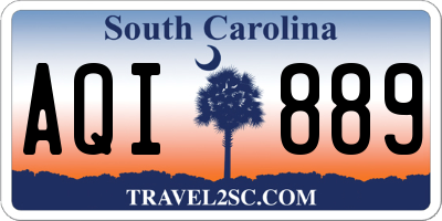 SC license plate AQI889