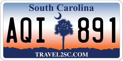 SC license plate AQI891