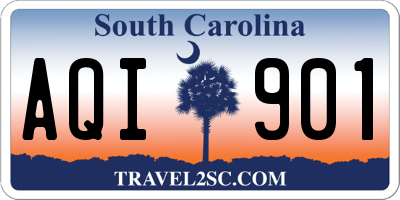 SC license plate AQI901