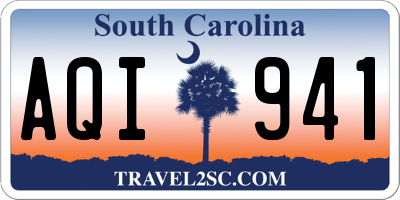 SC license plate AQI941