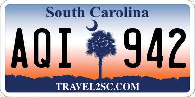 SC license plate AQI942