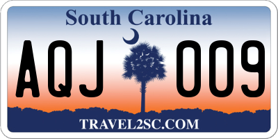 SC license plate AQJ009