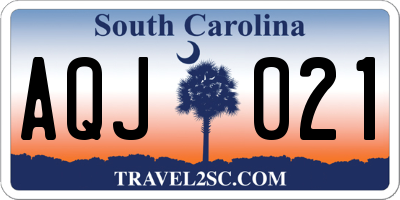 SC license plate AQJ021