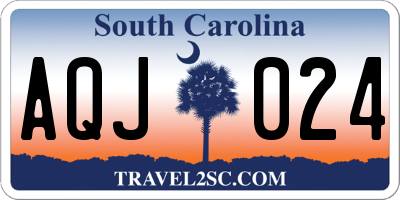 SC license plate AQJ024
