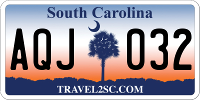 SC license plate AQJ032