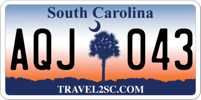 SC license plate AQJ043