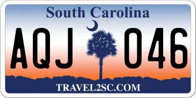 SC license plate AQJ046