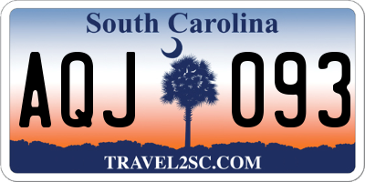 SC license plate AQJ093