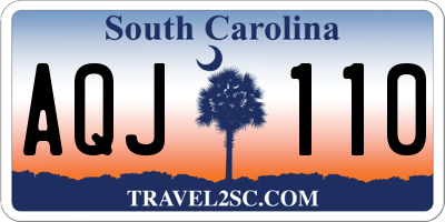 SC license plate AQJ110
