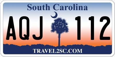 SC license plate AQJ112