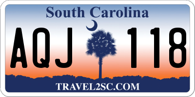 SC license plate AQJ118