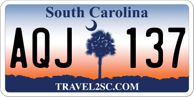 SC license plate AQJ137