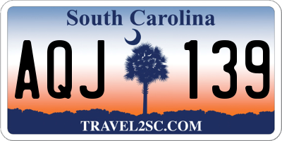 SC license plate AQJ139