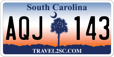SC license plate AQJ143