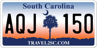 SC license plate AQJ150