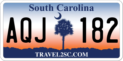 SC license plate AQJ182