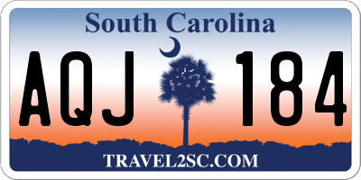 SC license plate AQJ184