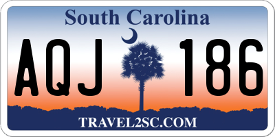 SC license plate AQJ186