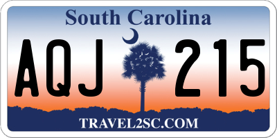 SC license plate AQJ215