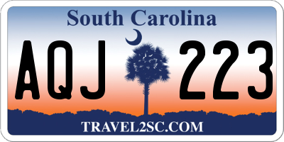 SC license plate AQJ223