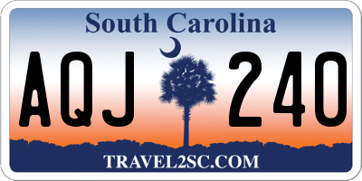 SC license plate AQJ240