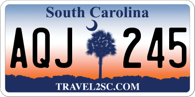 SC license plate AQJ245